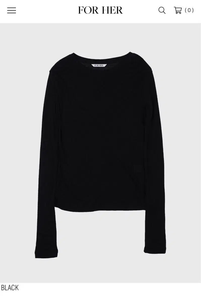 포허 FOR HER soft long sleeve top